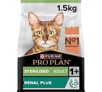 Pro Plan PURINE PRO PLAN Nourriture sèche stérilisée pour chats adultes 1+ avec OPTIRENAL, riche en saumon, paquet de 1 (1 x 1,5 kg)