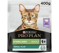 PURINA PRO PLAN | Renal Plus | Chat | Croquettes complètes pour Chat Adulte Stérilisé | Aide au maintien d'une fonction rénale saine et du système urinaire | A la Dinde | Sac | Lot de 8 x 400 g
