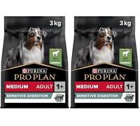 PURINA PRO PLAN | Sensitive Digestion | Croquettes complètes pour Chien Adulte de Moyenne Taille | Favorise Un système digestif sain | Riche en Agneau | Croquettes | Sac | 3 Kg (Lot de 2)