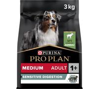 PURINA PRO PLAN | Sensitive Digestion | Croquettes complètes pour chien adulte de moyenne taille | Favorise un système digestif sain | Riche en Agneau | Croquettes | Sac | 3 Kg
