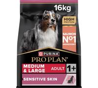 Purina Pro Plan – Sensitive Skin Croquettes pour chiens moyens et grands 7+ au Saumon – 14 kg
