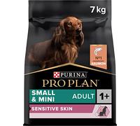 PURINA PRO PLAN | Sensitive Skin | Croquettes complètes pour chien de petite taille | Favorise une peau saine et un pelage brillant | Au Saumon | Croquettes | Sac | 7 Kg