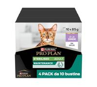 Purina Pro Plan Stérilisé Aliments humides pour Chats Adultes stérilisés en gélatine Dinde, 40 sachets de 85 g