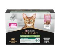 Purina Pro Plan Stérilisé Mantainance Aliments humides pour Chats stérilisés Saumon et Thon, 12 boîtes de 85 g
