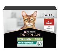 Purina Pro Plan Adulte Stérilisé Maintenance – Bœuf en sauce – 10 x 85 g