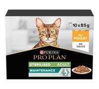 Purina Pro Plan Nourriture Humide Pour Chats Sterilised Nutri Savour Poulet Sachets 10x85g