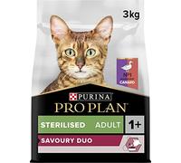 Purina Pro Plan Sterilised Savoury Duo - Croquettes Chat Canard Foie - 3 kg | Croquettes Chat Stérilisé Saveur Canard et Foie - Haute teneur en protéines pour le bien-être urinaire - Santé Chat