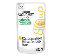 PURINE GOURMET Soupe en cristal pour chats au poulet naturel, paquet de 32 (32 x 40 g), l'emballage peut varier