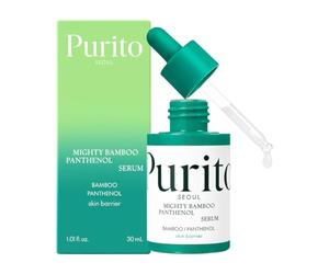PURITO Mighty Bamboo Sérum au panthénol, sérum phosphorescent, barrière anti-humidité, pour tous les types de peau, absorption rapide, hydratation profonde, peau de verre, végétalien et sans cruauté