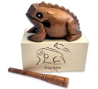 Purity Style Grenouille Guiro en Bois dans Une boîte Cadeau - Instrument de Percussion du Commerce équitable (16cm de Long)