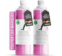 PURIVITA® Détergent concentré pour aspirateur laveur [2x1L] - Parfum de magnolia - Produit de nettoyage pour sols - Soin de lavage des sols, Détergent pour aspirateur à eau pour tous types de surfaces