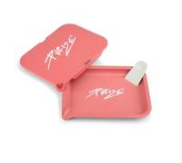 PURIZE® Biotray avec Couvercle, Plant-Fiber-Composite, Rose, léger | 20x15x2cm, robuste et durable, idéal comme plateau à rouler ou rangement, composite fibres végétales durable