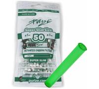 PURIZE® Conical XTRA Slim Size Lot de 50 à 250 filtres à charbon actif + tube J et 1/5 autocollant (250)