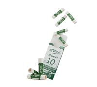 PURIZE® Filtre charbon actif Regular Size Ø9mm - Lot de 10 - Blanc | Charbon actif à base de noix de coco, embouts céramique des deux côtés, sensation fraîche, sachet refermable, Made in Germany