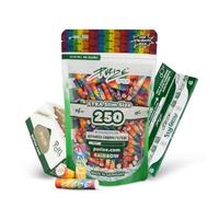 PURIZE® - Sachets | 250 filtres à charbon actif taille XTRA Slim (Set spéciaux) Arc-en-ciel