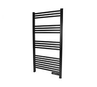 Purline | Porte-Serviettes électrique en Aluminium Noir 500 W avec minuterie NTW-11B - Porte-Serviettes électrique en Aluminium Design décoratif en Forme d'échelle