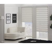 Purline | Store Enrouleur Nuit et Jour Store Complet Dimensions 170x180 cm - Tissu Nuit et Jour 167x175 cm - Couleur Écru