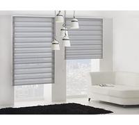 Purline | Store Enrouleur Nuit et Jour Store Complet Dimensions Largeur x Hauteur 130x180 cm - Store Nuit et Jour Tissu Taille 127x175 cm- Store Nuit et Jour Couleur Gris