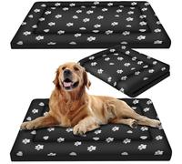 Purlov 24862 Panier pour chien XXL pour chiens de taille moyenne et grande 100 x 70 cm, hydrofuge, thermorégulateur, rembourrage en mousse, revêtement amovible et lavable, noir