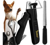 Purlov Coupe-ongles pour animaux de compagnie avec lumière LED et lime coupe précise et sûre pour chiens et chats