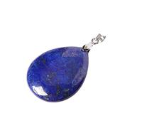 Purmy Pendentif Femme Homme Lapis Lazuli Mala Collier Larmes d'ange Gouttelettes d'eau Reiki Cristal Pendentif, Collier Chakra Bijoux Chakra pour Femmes Hommes