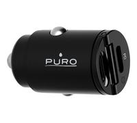 Puro - Adaptateur D'alimentation Pour Voiture - 30 Watt - 3 A - Pd - 2 Connecteurs De Sortie (2 X Usb-C) - Noir