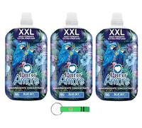 Puro Amore Lot de 3 adoucissants concentrés XXL Bleu ciel 86 lavages 1800 ml + porte-clés Beni Culinari