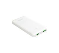 Puro - Banque d'alimentation - 10000 mAh - 2.4 A - Fast Charge - 2 connecteurs de sortie (USB) - blanc