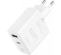 PURO, chargeur avec double prise USB-A / USB-C PD et 32W (12-20 W), blanc