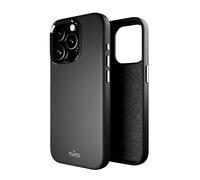 Puro Coque Icon Mag PRO pour iPhone 15 PRO, silicone Soft-Touch, revêtement microfibre anti-rayures, protection complète appareil photo, compatible MagSafe, design élégant, noir