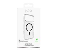 Puro Coque Apple iPhone 17 Pro transparent, noir compatible avec MagSafe PUIPC17P63LITEMBLK