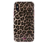 PURO Coque pour iPhone X / XS Série Glam Leopard Chic et Résistante Marron