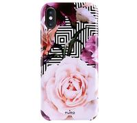 PURO Coque pour iPhone XS Max Série Glam Geo Flowers Pivoines Rose