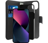 PURO, étui folio pour iPhone 14 Plus avec coque amovible et 3 emplacements pour cartes, noir