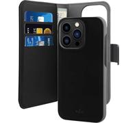 PURO, étui folio pour iPhone 14 Pro avec coque amovible et 3 emplacements pour cartes, noir