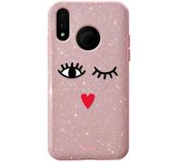 Puro Eyes Glitzer Coque Protection Hard-Case Sac Pour Huawei P20 Lite 5,8"
