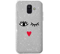 Puro Eyes Glitzer Coque Protection Hard-Case Sac Pour Samsung Galaxy A6 2018