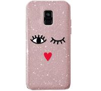 Puro EYES Glitzer Coque Protection Hard-Case Sac Pour Samsung Galaxy A8 2018
