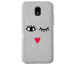 Puro Eyes Glitzer Coque Protection Hard-Case Sac Pour Samsung Galaxy J3 2018