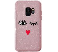 Puro Eyes Glitzer TPU Coque Protection Hard-Case Sac Pour Samsung Galaxy S9