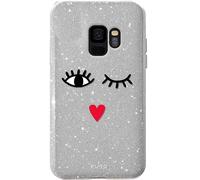 Puro Eyes Glitzer TPU Coque Protection Hard-Case Sac Pour Samsung Galaxy S9
