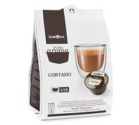 Puro gimoka aroma cortado, poudre de lait entier, kaffekapsel à café nescafé dolce café soluble, gusto compatible 16 capsules (marron)