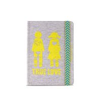 PURO HPUNIBOOK7JERSEY3 7" avec rabat Gris/Jaune Housse pour Tablette-Housse Folio pour tablettes ( Gris/jaune universel sac main résistant à la poussière résistant aux rayures aux chocs résiste aux éclaboussure)