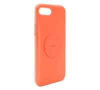 PURO, iPhone 6/7/8/SE(2022) étui en silicone série Icon avec plaquette métallique, orange