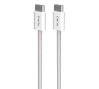 PURO PUCCCFABK415MTBEG câble USB USB 2.0 1,5 m USB C Beige, Blanc
