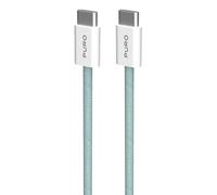 PURO PUCCCFABK415MTNGRN câble USB USB 2.0 1,5 m USB C Vert, Blanc