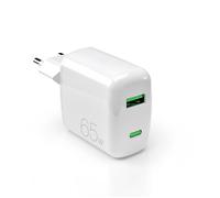 Bloc secteur MiniPro USB-A+USB-C 65W Blanc