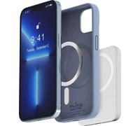 PURO PUROCOQICNMAGBLIP14M - Coque Silicon Icon Magnétique IP14 Plus Bleu
