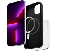 PURO PUROCOQICONMAGNIP12P - Coque Silicon Icon Magnétique iPhone 12-12Pro Noir