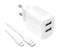 PURO PUTC2USBA10WDYKACWHI chargeur d'appareils mobiles Universel Blanc Secteur Intérieure